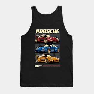 Porsche 911 Car Design Tank Top